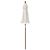 Umbrelă de soare de grădină stâlp din lemn nisipiu 196x231 cm GartenMobel Dekor