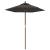 Umbrelă de soare de grădină stâlp din lemn antracit 196x231 cm GartenMobel Dekor