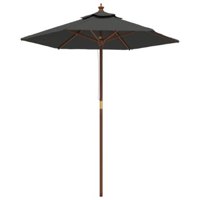Umbrelă de soare de grădină stâlp din lemn antracit 196x231 cm GartenMobel Dekor