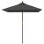 Umbrelă soare de grădină stâlp din lemn antracit 198x198x231 cm GartenMobel Dekor