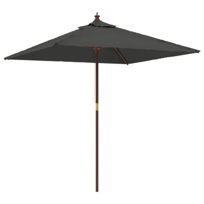 Umbrelă soare de grădină stâlp din lemn antracit 198x198x231 cm GartenMobel Dekor