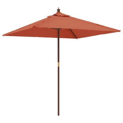 Umbrelă de grădină cu stâlp din lemn, cărămiziu, 198x198x231 cm GartenMobel Dekor