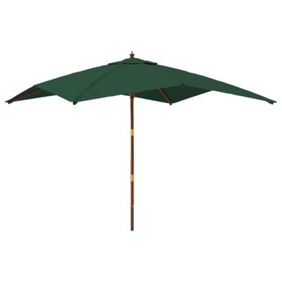 Umbrelă de grădină stâlp din lemn, verde, 300x300x273 cm GartenMobel Dekor