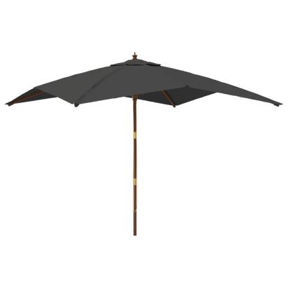 Umbrelă de grădină stâlp din lemn, antracit, 300x300x273 cm GartenMobel Dekor