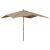 Umbrelă de grădină stâlp din lemn, taupe, 300x300x273 cm GartenMobel Dekor