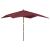 Umbrelă de grădină stâlp din lemn, roșu bordo, 300x300x273 cm GartenMobel Dekor