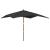 Umbrelă de grădină stâlp din lemn, negru, 300x300x273 cm GartenMobel Dekor