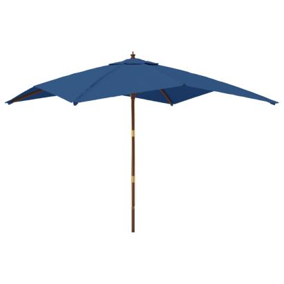 Umbrelă de grădină stâlp din lemn, albastru azur 300x300x273 cm GartenMobel Dekor