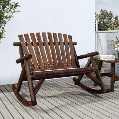 Bancă balansoar cu 2 locuri, 123x96x102 cm, lemn masiv molid GartenMobel Dekor