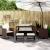 Set mobilier de grădină, 6 piese, cu perne, maro, poliratan GartenMobel Dekor