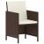 Set mobilier de grădină, 6 piese, cu perne, maro, poliratan GartenMobel Dekor