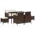 Set mobilier de grădină, 6 piese, cu perne, maro, poliratan GartenMobel Dekor