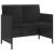 Set mobilier de grădină cu perne, 6 piese, negru, poliratan GartenMobel Dekor