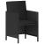 Set mobilier de grădină cu perne, 6 piese, negru, poliratan GartenMobel Dekor