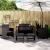 Set mobilier de grădină cu perne, 6 piese, negru, poliratan GartenMobel Dekor
