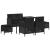 Set mobilier de grădină cu perne, 6 piese, negru, poliratan GartenMobel Dekor