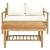 Set mobilier de grădină cu perne alb crem, 2 piese, bambus GartenMobel Dekor