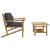 Set mobilier de grădină cu perne gri închis, 2 piese, bambus GartenMobel Dekor