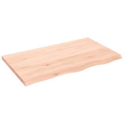 Poliță de perete, 100x60x(2-4)cm, lemn masiv de stejar netratat GartenMobel Dekor