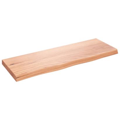 Raft de perete maro deschis 80x30x(2-4) cm lemn stejar tratat GartenMobel Dekor