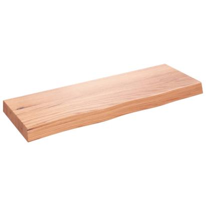 Raft de perete maro deschis 80x30x(2-6) cm lemn stejar tratat GartenMobel Dekor