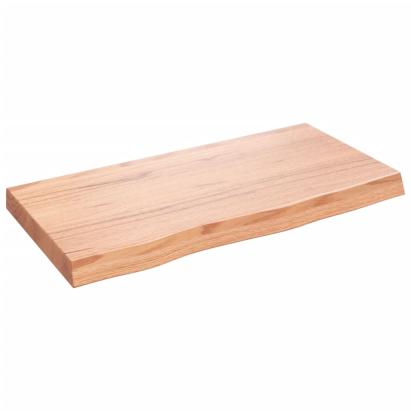 Raft de perete maro deschis 80x40x(2-6) cm lemn stejar tratat GartenMobel Dekor