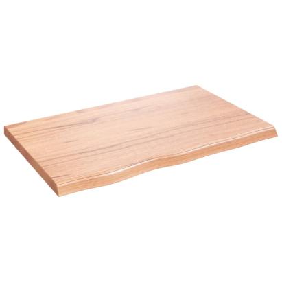 Raft de perete maro deschis 80x50x(2-4) cm lemn stejar tratat GartenMobel Dekor