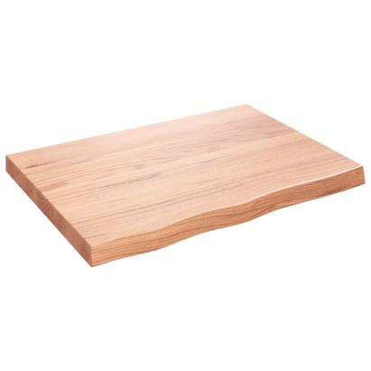 Raft de perete maro deschis 80x60x(2-6) cm lemn stejar tratat GartenMobel Dekor