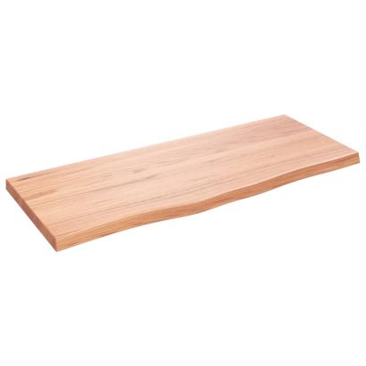 Raft de perete maro deschis 100x40x(2-4) cm lemn stejar tratat GartenMobel Dekor