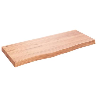 Raft de perete maro deschis 100x40x(2-6) cm lemn stejar tratat GartenMobel Dekor