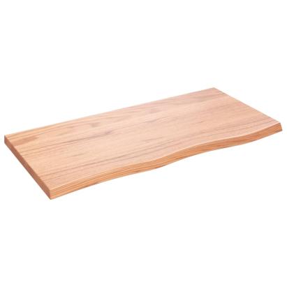 Raft de perete maro deschis 100x50x(2-4) cm lemn stejar tratat GartenMobel Dekor