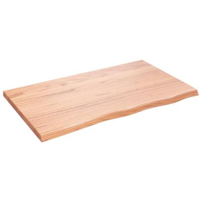 Raft de perete maro deschis 100x60x(2-4) cm lemn stejar tratat GartenMobel Dekor