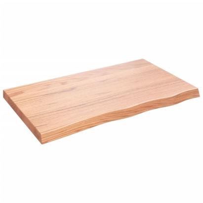 Raft de perete maro deschis 100x60x(2-6) cm lemn stejar tratat GartenMobel Dekor
