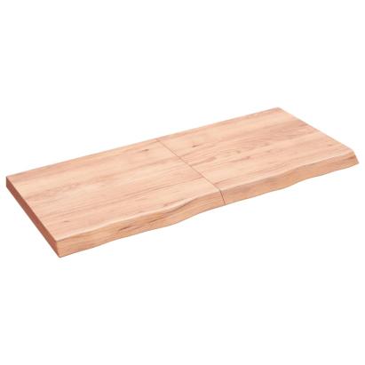 Raft de perete maro deschis 140x60x(2-6) cm lemn stejar tratat GartenMobel Dekor