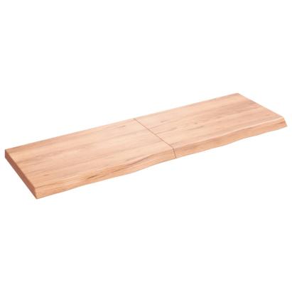 Raft de perete maro deschis 160x50x(2-6) cm lemn stejar tratat GartenMobel Dekor
