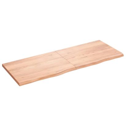 Raft de perete maro deschis 160x60x(2-4) cm lemn stejar tratat GartenMobel Dekor