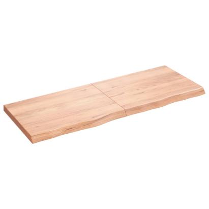 Raft de perete maro deschis 160x60x(2-6) cm lemn stejar tratat GartenMobel Dekor