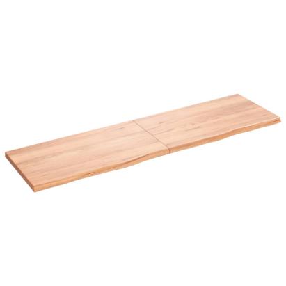 Raft de perete maro deschis 180x50x(2-4) cm lemn stejar tratat GartenMobel Dekor