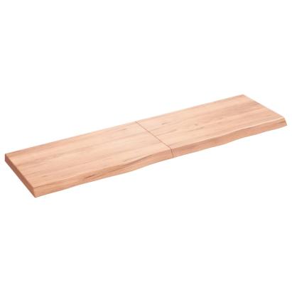Raft de perete maro deschis 180x50x(2-6) cm lemn stejar tratat GartenMobel Dekor