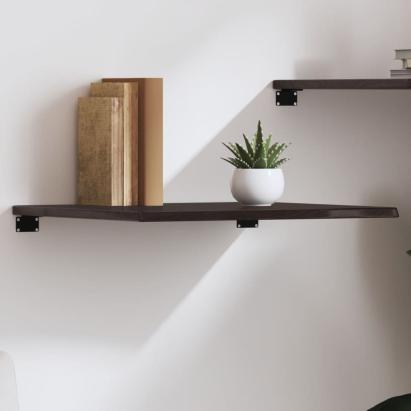 Raft de perete maro închis 60x50x2 cm lemn masiv stejar tratat GartenMobel Dekor