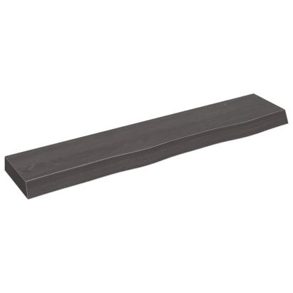 Raft de perete maro închis 100x20x6 cm lemn masiv stejar tratat GartenMobel Dekor