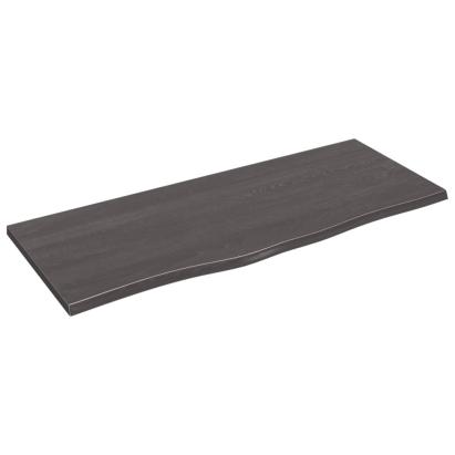 Raft de perete maro închis 100x40x2 cm lemn masiv stejar tratat GartenMobel Dekor