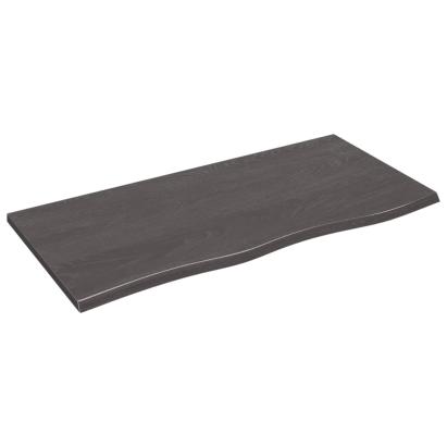 Raft de perete maro închis 100x50x2 cm lemn masiv stejar tratat GartenMobel Dekor