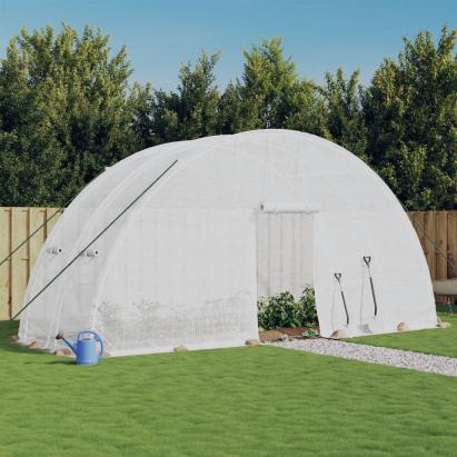 Seră cu cadru din oțel, alb, 12 m², 6x2x2,85 m GartenMobel Dekor
