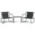 Set mobilier de grădină, cu perne, antracit, 3 piese, oțel GartenMobel Dekor