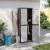 Dulap depozitare de exterior, gri și negru, 65x37x165 cm, PP GartenMobel Dekor