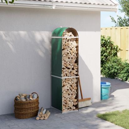 Suport pentru bușteni verde 40x45x170 cm oțel galvanizat GartenMobel Dekor
