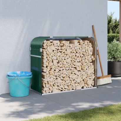 Suport pentru bușteni, verde, 120x45x100 cm, oțel galvanizat GartenMobel Dekor