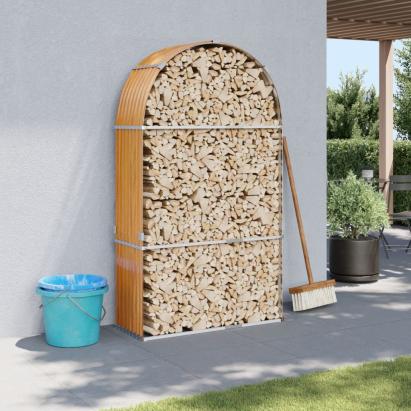 Suport de bușteni, maro deschis, 120x45x210 cm, oțel galvanizat GartenMobel Dekor