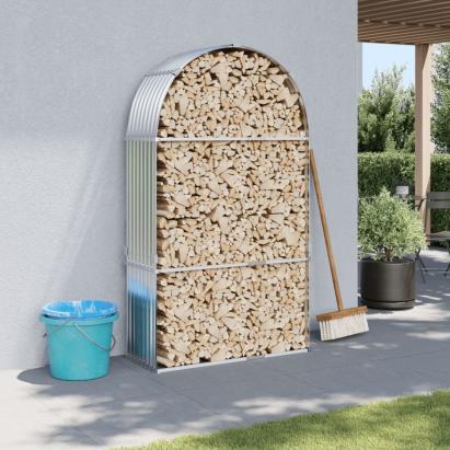 Suport pentru bușteni, argintiu, 120x45x210 cm, oțel galvanizat GartenMobel Dekor